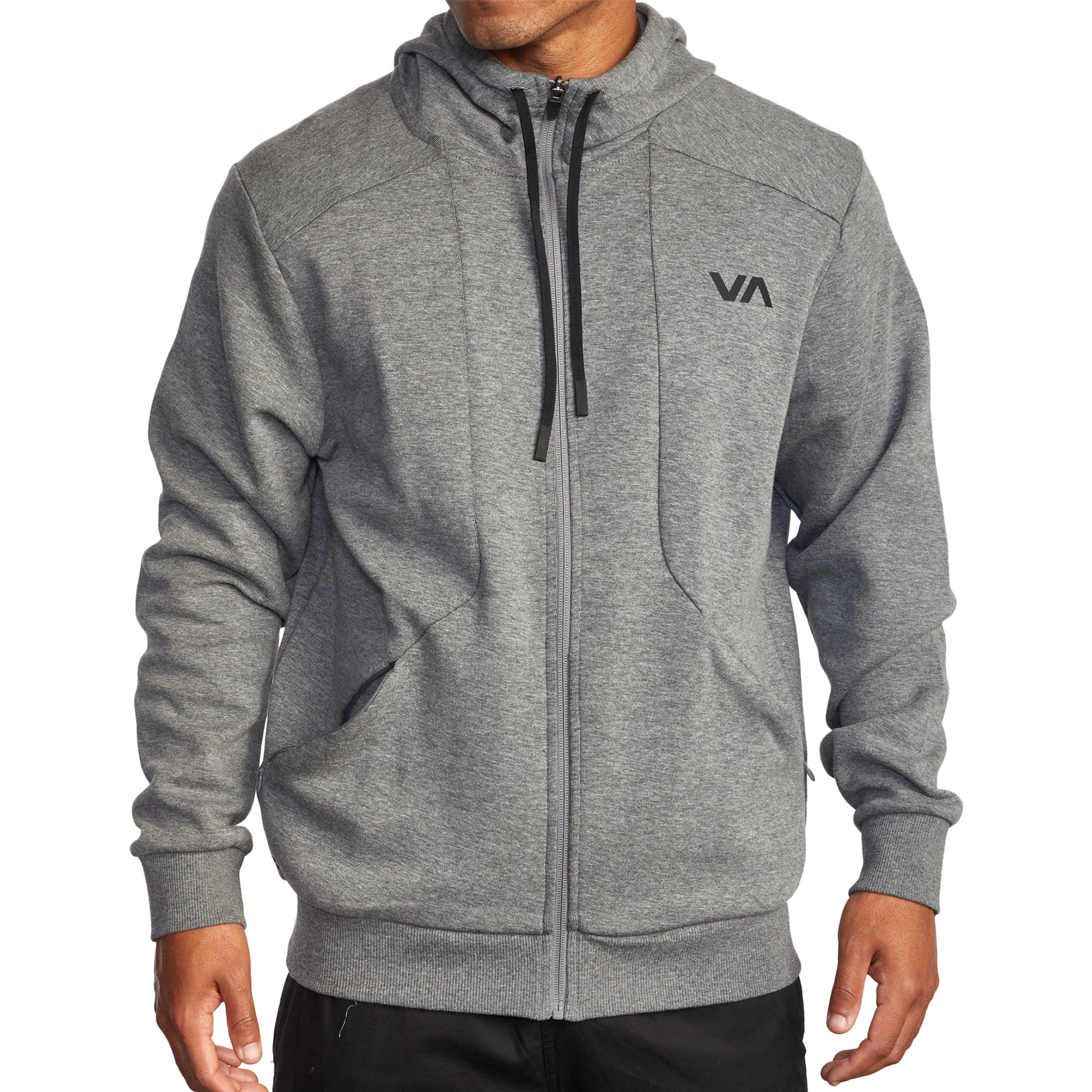 RVCA Mens Tech Fleece Zip-Up Hoodie 3 RVCA Mens Tech Fleece Zip-Up Hoodie - Image 3