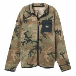 Hurley Mens Boulder Camo Burrrito Zip Fleece Jacket