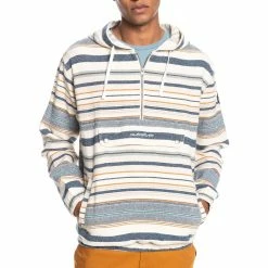 Quiksilver Men's Neo Blue Half-Zip Baja Jacket